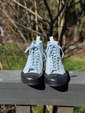 Jil Sander Light Blue High-Top Sneakers